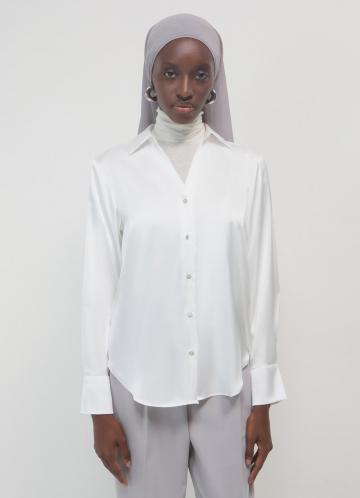 Атласная блузка