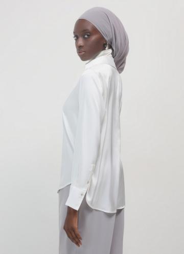 Атласная блузка