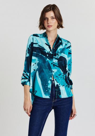 Атласная блузка