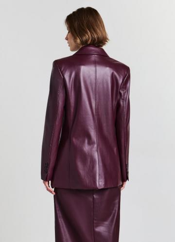 Пальто из искусственной кожи