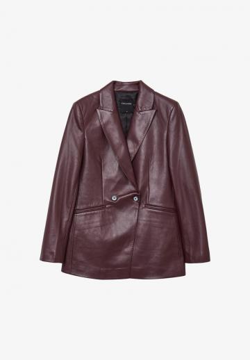 Пальто из искусственной кожи