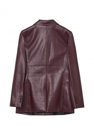 Пальто из искусственной кожи