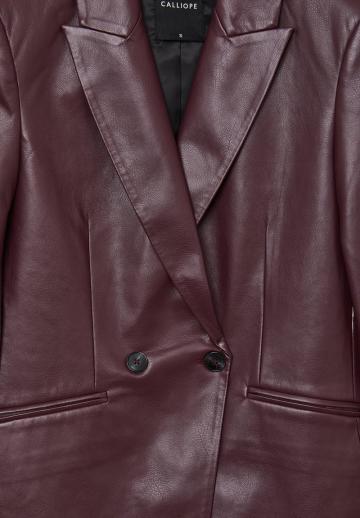 Пальто из искусственной кожи