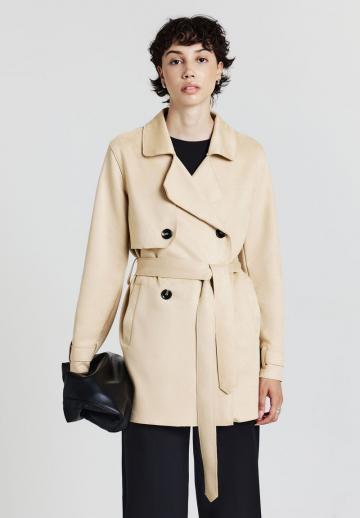 Пальто из искусственной кожи