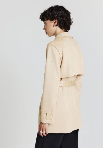 Пальто из искусственной кожи