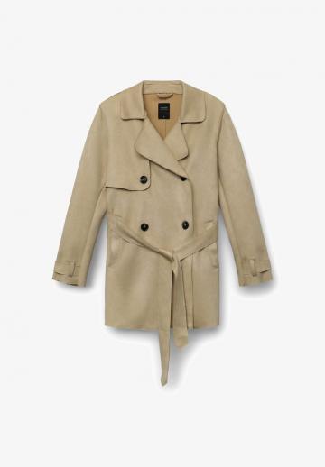 Пальто из искусственной кожи