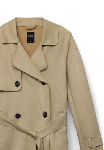 Пальто из искусственной кожи