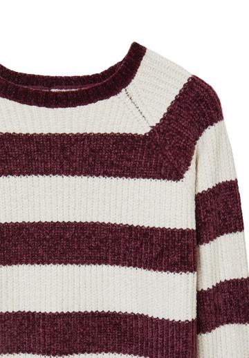 Пуловер в полоску