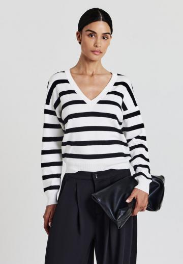 Пуловер в полоску