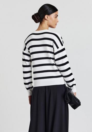 Пуловер в полоску