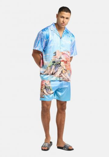 Атласная блузка