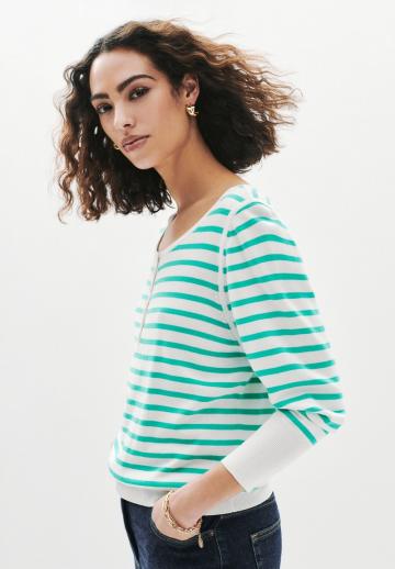 Пуловер с рукавом три четверти