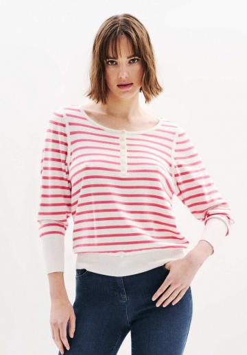 Пуловер в полоску