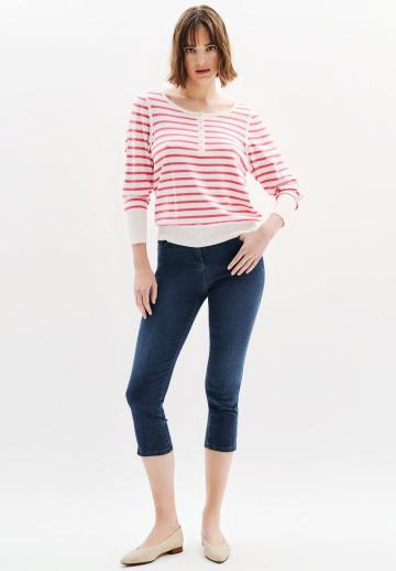 Пуловер в полоску