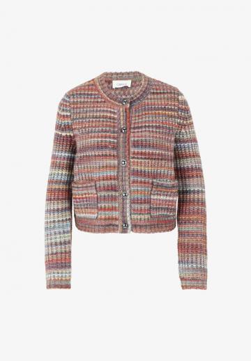 Жаккардовая вязаная кофта