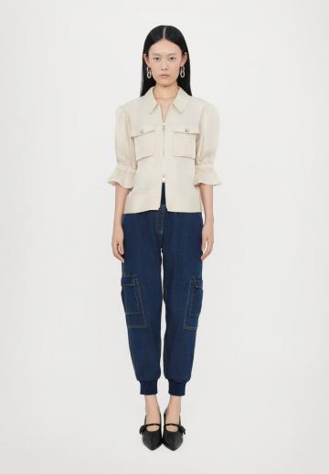 Брюки с накладными карманами