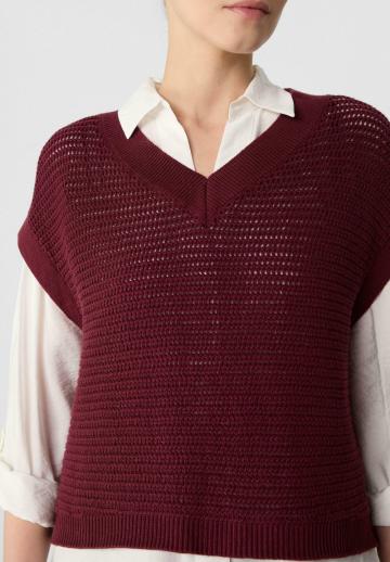 Пуловер без рукавов