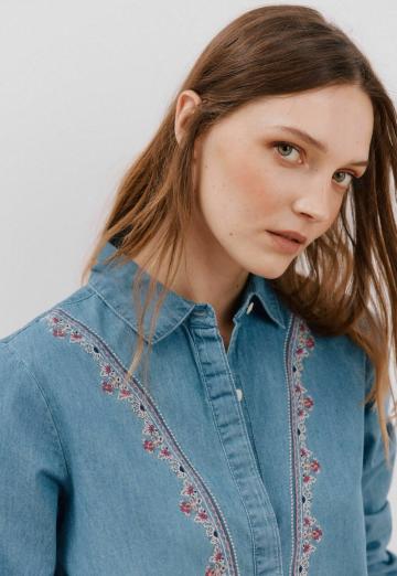 Джинсовая блузка