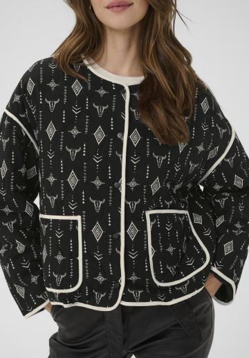 Жаккардовая вязаная кофта