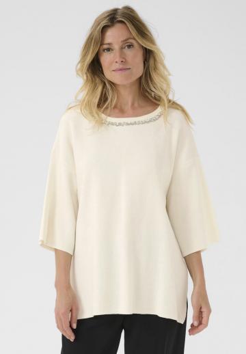 Пуловер с рукавом три четверти