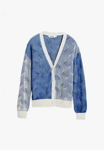 Жаккардовая вязаная кофта