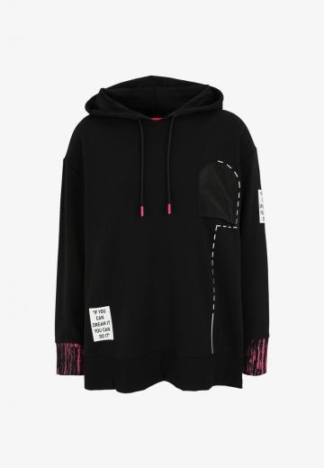 Пуловер с капюшоном