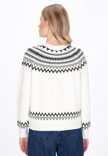 Жаккардовая вязаная кофта