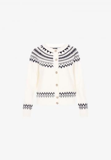 Жаккардовая вязаная кофта