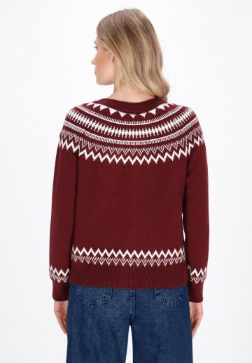 Жаккардовая вязаная кофта