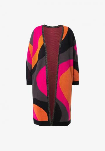 Жаккардовая вязаная кофта