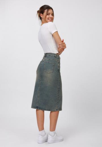 Юбка с накладными карманами