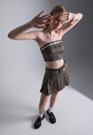 Юбка с накладными карманами