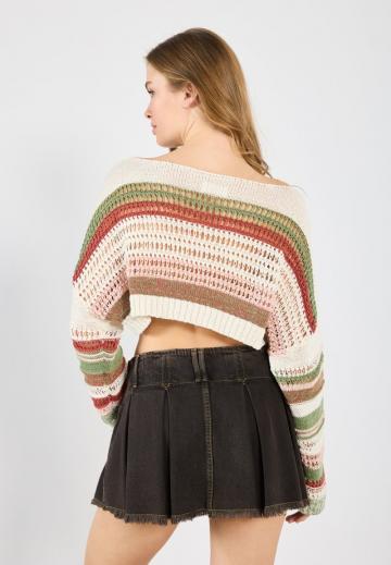 Пуловер в полоску