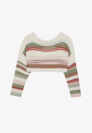 Пуловер в полоску