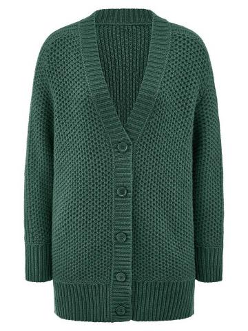 Длинная вязаная кофта