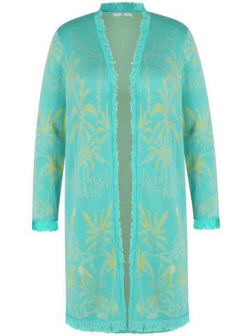 Длинный вязаный кардиган