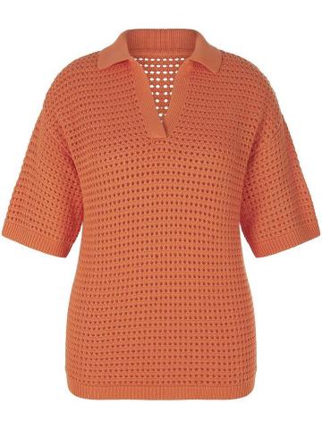 Пуловер с воротником поло