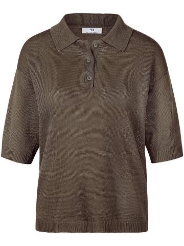 Пуловер с воротником поло