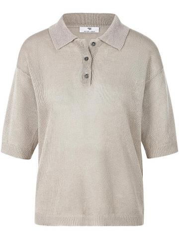 Пуловер с воротником поло