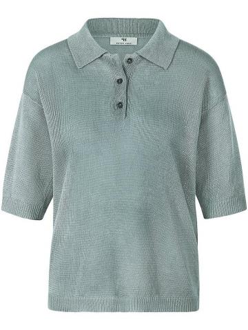 Пуловер с воротником поло