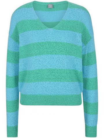 Пуловер с вырезом V