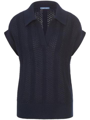 Пуловер с воротником поло