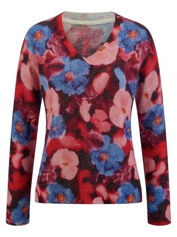 Пуловер с вырезом V