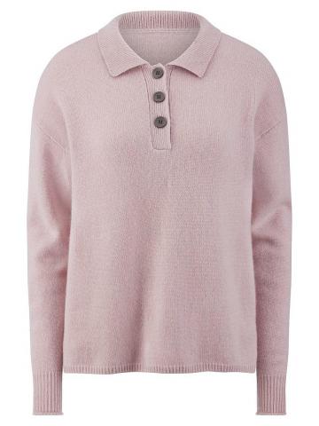 Пуловер с воротником поло