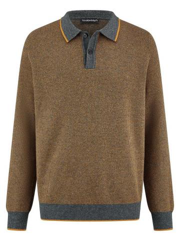 Пуловер с воротником поло