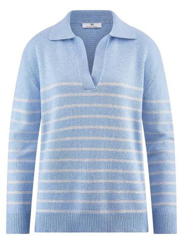 Пуловер с воротником поло