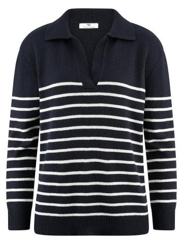 Пуловер с воротником поло