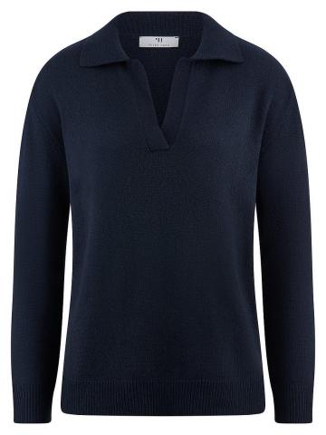 Пуловер с воротником поло