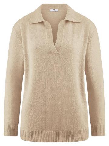 Пуловер с воротником поло