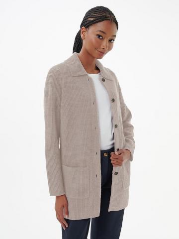 Длинная вязаная кофта